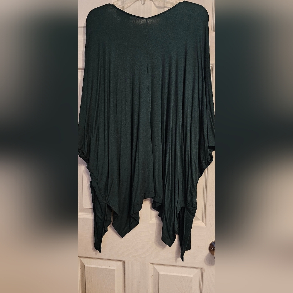 Susan Graver Women's Top Sweater Weekend Jersey Knit Green Large Petite - Picture 3 of 6